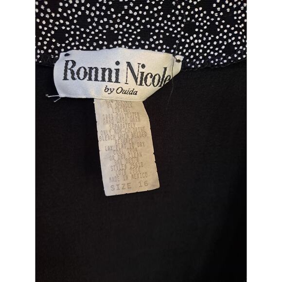 Ronni Nicole By Ouida Black and White 2 Piece Dress and Top Size 16 - Picture 7 of 8